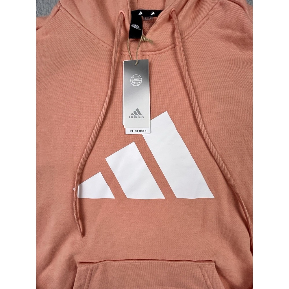 New adidas Mens Sportswear Future Icons 3-Stripes Hoodie Sz Medium Ambient Blush - Picture 2 of 9